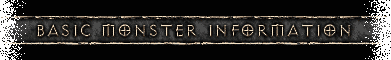 Basic Monster Information